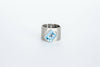 Natural Blue Topaz Ring, Handmade Silver, Round Blue Topaz Ring, Gift for her, December Birthstone, Light Blue Gemstone, Promise Ring