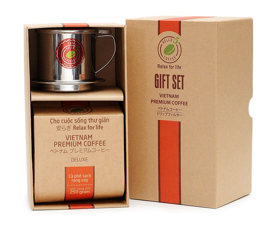 Hello 5 Vietnamese Premium Coffee 250 Grams Gift Set Organic, Deluxe