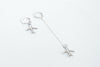 Silver earrings with airplanes, 925 sterling silver, Dangle Drop Earring, Asymmetrical earrings, Traveler's Talisman