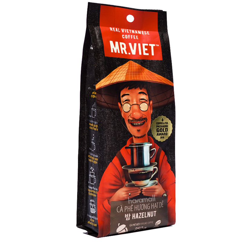 Mr. Viet Coffee Vietnamese Ground Coffee Beans Vietnam Bag All Flavor 250 Grams