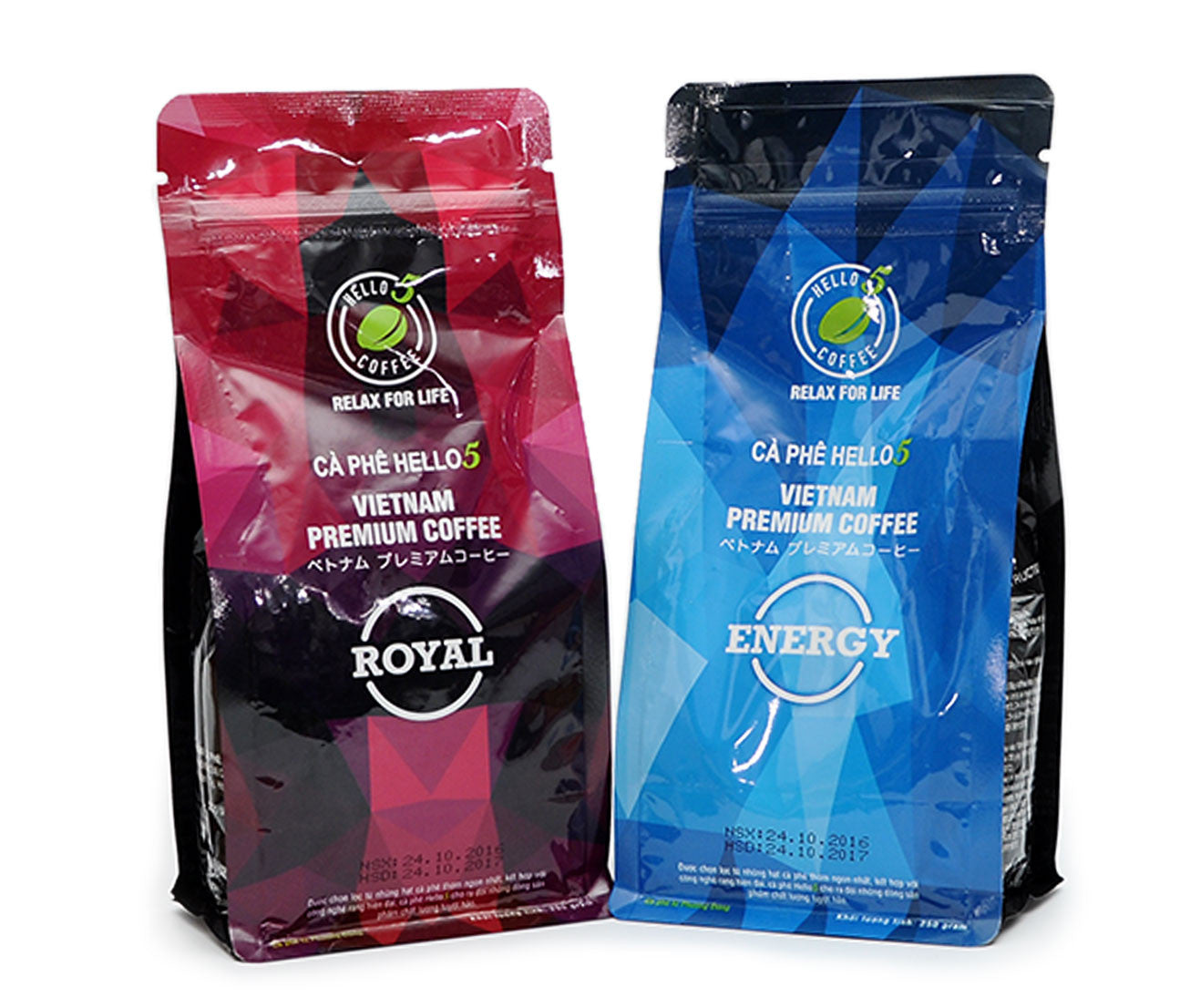 Hello 5 Vietsnamese Premium Coffee 250 gram Energy, Royal