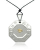 Sign Constellation Zodiac 18K Gold & Stainless Steel Necklace Pendant Jewelry