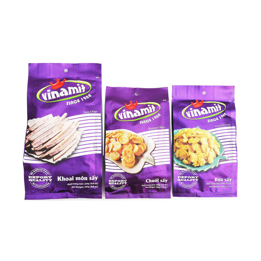 Vinamit Vietnam Taro/ Banana/ Pineapple Chips - High Quality Food